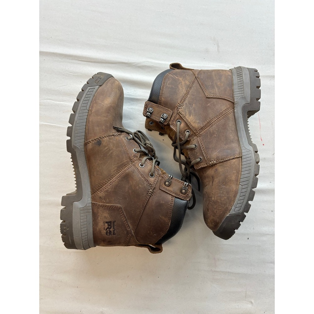 Timberland PRO Direct Attach 6 Inch Soft Toe Work Boots Brown Leather Men 11W